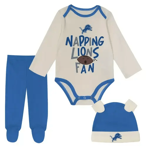 NFL Team Apparel Infant Detroit Lions Blue Newborn Little Champ 3-Pack Creeper Set | Dick's Sporting Goods