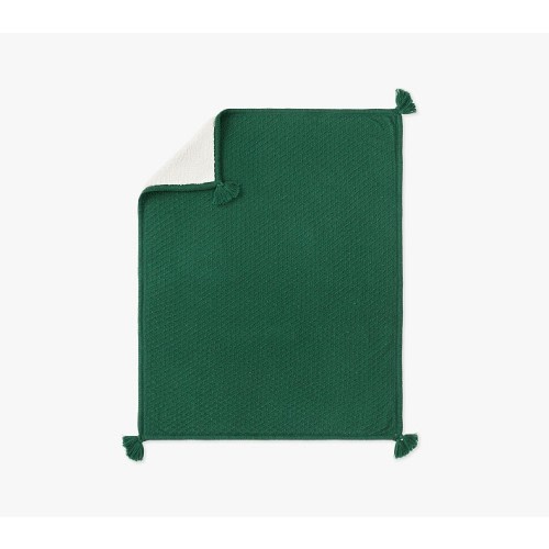 Luxe Cable-Knit Sherpa Baby Blanket