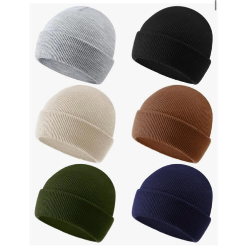 Liitrsh Pack of 6 Winter Baby Beanies Soft Warm Newborn Toddler Infant Cute Knit Baby Hats for Boys Girls Kids (for Under 1 Year Old)