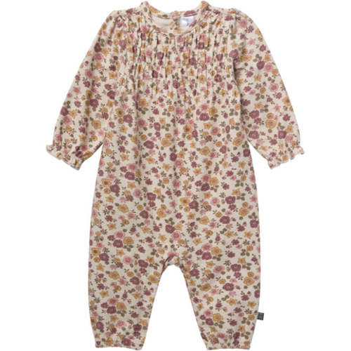 Baby Girls Rainy Day Floral Smocked Long Leg Romper
