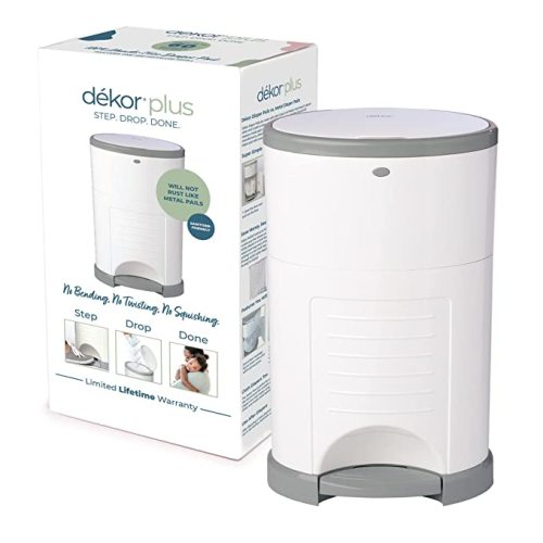 Dekor Plus Hands-Free Diaper Pail - White