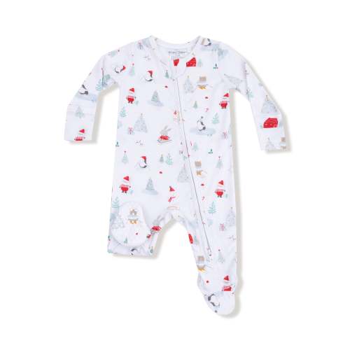 2 Way Zipper Footie - Santa Ski Friends – Bumps N Bundles