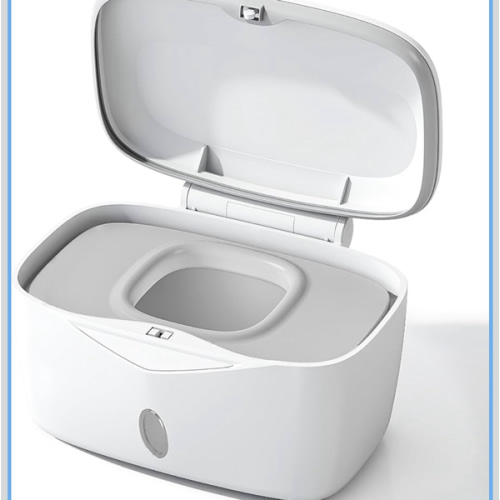 Wipes Dispenser with Weighted Plate, X2 PRO, Seposeve Perfect Pull Baby Wipe Holder, Refillable Wipe Container, Keeps Wipes Fresh, One-Handed Operation. Non-Slip, Easy Open/Close Wipes Case, Grey