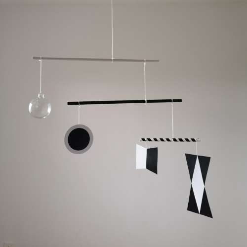 Munari mobile, Montessori mobile, baby mobile, black and white mobile, contrast mobile