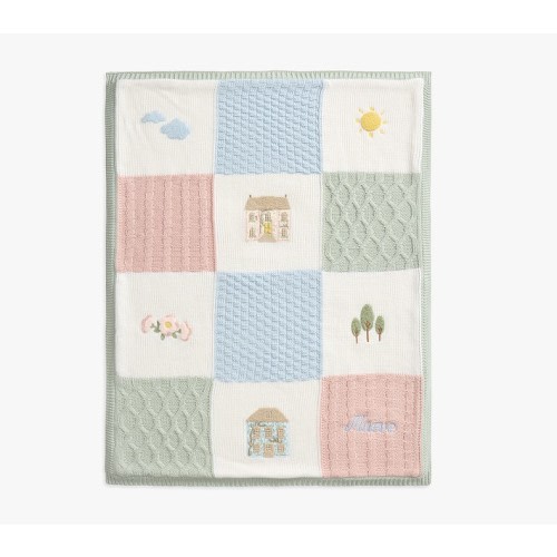 Dollhouse Patchwork Heirloom Baby Blanket