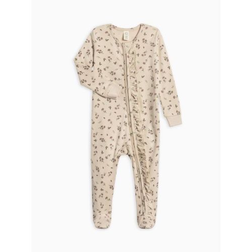 Neve Ruffle Zipper Footie