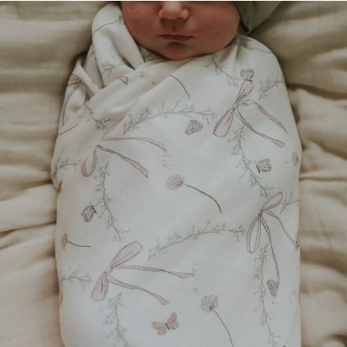 Bows & Butterfly Kisses Swaddle - Pink