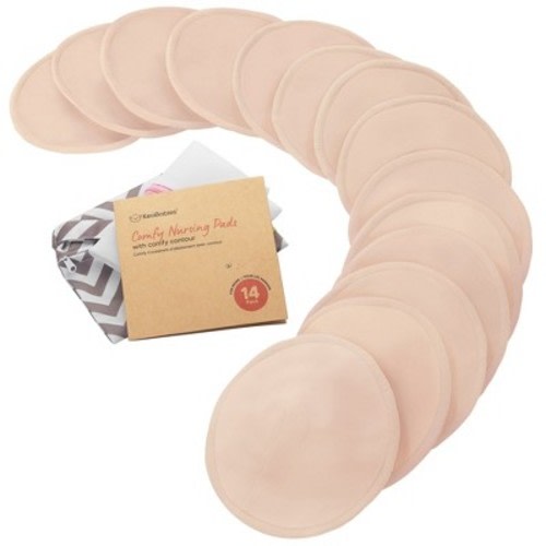 KeaBabies 14pk Washable Nursing Pads, Organic Reusable Breast Pads for Breastfeeding, Nipple Pads, Breastfeeding Essentials