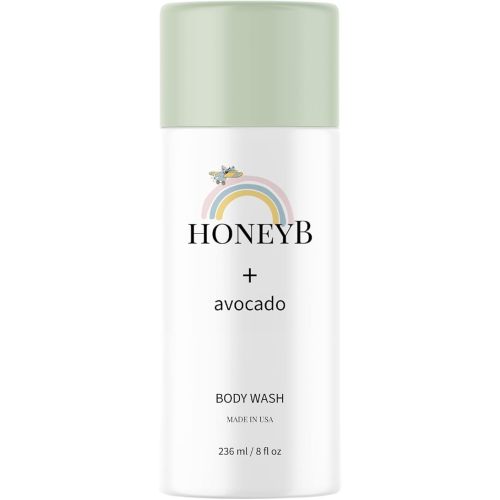 HONEYB Baby Body Wash and Shampoo with Avocado Oil Formulated with Gentle, Baby Skincare Products | All-Natural Ingredients to Deeply Moisturize Skin 8 FL 0z