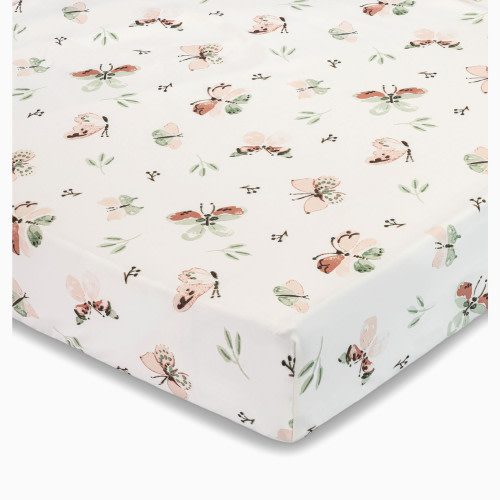 Cotton Sateen Crib Fitted Sheet - Parker Butterfly