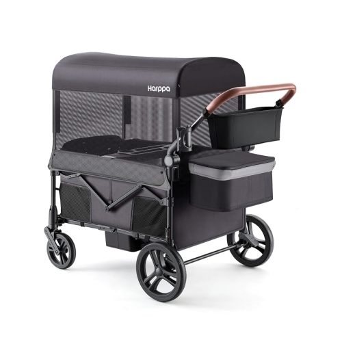 Harppa Remy XL Wagon Stroller for 4 Kids, 280Ibs Capacity with 4 Seater