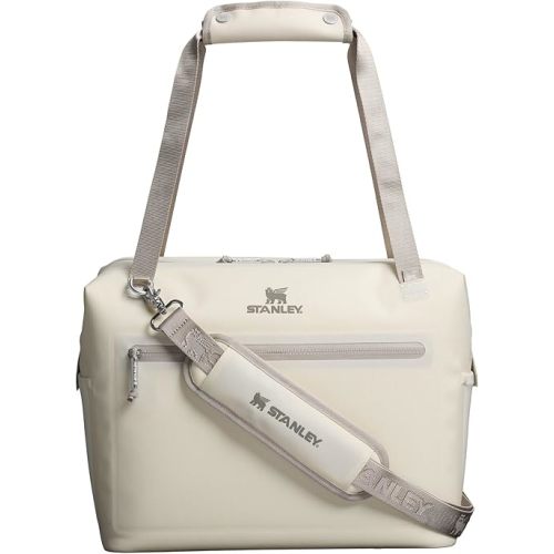 STANLEY All Day Julienne Max Soft Cooler Bag and Lunch Box 20 Quarts | 30 Can Cooler with Handles and Strap | Stays Cold for a Day | Insulated Travel Bag with Zipper | BPA-Free | Cream