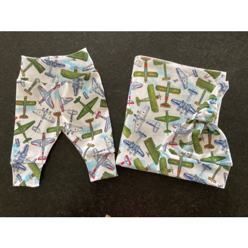 Airplane Newborn Boy Take Home Set. Airplane Swaddle Blanket and Hat Set. Airplane Newborn Pants.  Newborn Photo Prop. Baby Shower Gift.