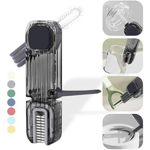 4 in 1 Cup Lid Gap Cleaning Brush, Multifunctional Insulation Bottle Cleaning Tools, Mutipurpose Tiny Silicone Cup Holder Cleaner, Home Kitchen Cleaning Tools