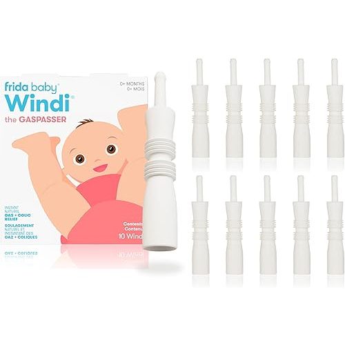 Frida Baby Windi Gas Passer | Gas Relief and Colic Baby Relief, Baby Constipation Relief, 10 Count