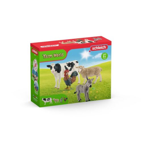 Schleich Farm World Starter Set: Animal Figures Toy, Plastic Material, 4 Pieces
