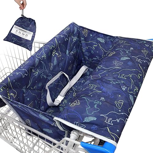 Shopping Cart Cover for Baby Unicorn Castle 2 In1 High Chair Cover Universal Fit Grocery Cart Cover for Baby Girl Shopping Cart Seat Covers Machine Washable