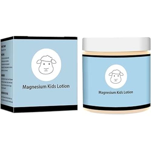 ANRUI Magnesium Lotion for Kids, Magnesium Lotion for Sleep Kids, Topical Magnesium Cream Helps Kids Stay Calm at Bedtime and During The Night,Magnesium Lotion for Kids - Without Melatonin（4 oz）