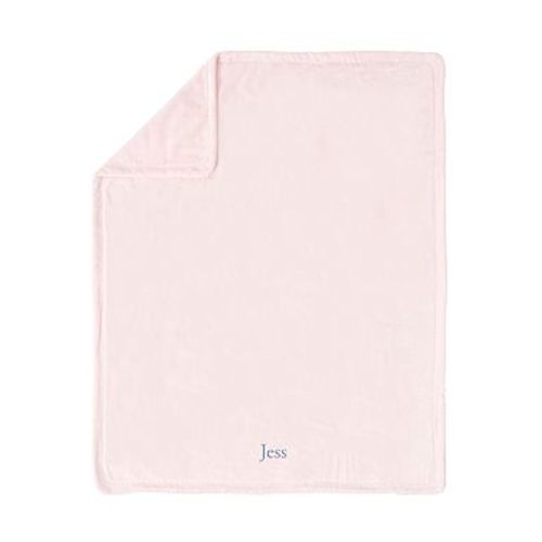 Chamois Baby Blanket, Stroller Blanket, Light Pink