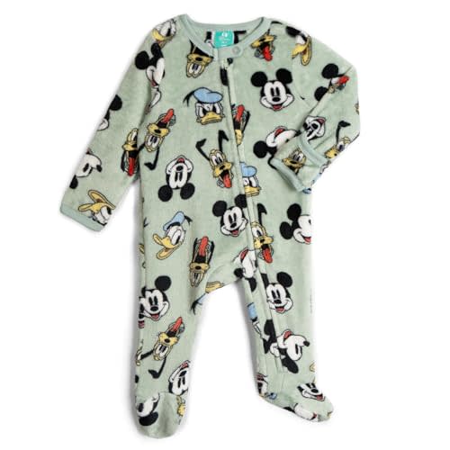Disney Baby Boys Long Sleeve Footed Sleep and Play Coveralls