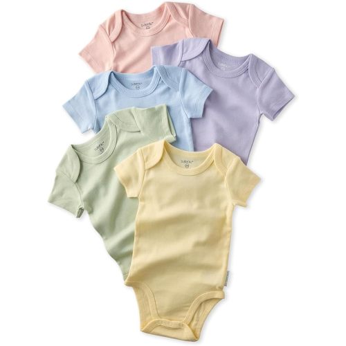 Avery 5-Pack Short Sleeve Bodysuits​ 100% Organic Cotton for Baby Boys​ & Girls