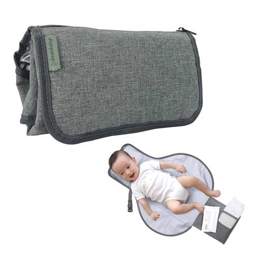 Dreambaby Fold and Go Baby Changing Pad - Portable Diaper Changing Pad - Organizer Pockets, Cushioned, Foldable Changing Mat Fits in Diaper Bag for Easy On the Go Diaper Changing Pad, Great for Travel