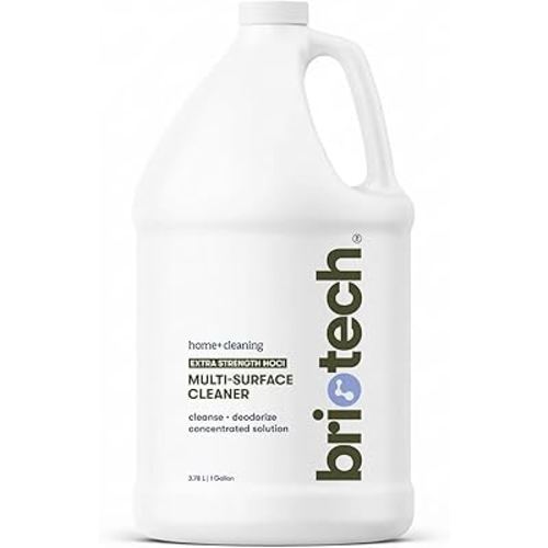 BRIOTECH Extra Strength HOCl Cleaner, 500 PPM Hypochlorous Acid Concentrate, ULV Foggers & Humidifiers, Professional Deodorizer for Dental, Offices, Schools, Homes, Peroxide Free, 1 Gallon