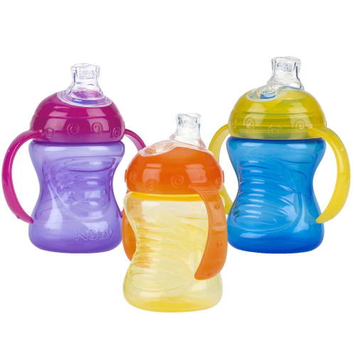 Nûby™ No-Spill™ Two-Handle Easy Grip Base™ Toddler Plastic Grip N' Sip™ Cup with Soft Flex™ Spout - Walmart.ca