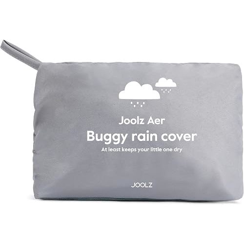 Joolz AER+/2 Buggy Rain Cover - Windproof & Waterproof Winter Stroller Accessory - Clear Baby Travel Weather Shield for Sun, Dust, and Snow Protection - Compact and Easy Storage - Grey
