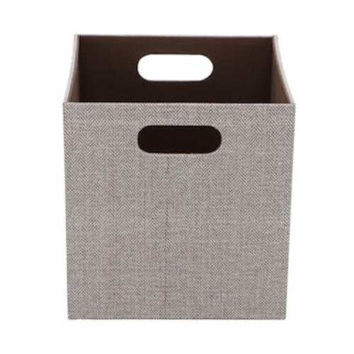 allen + roth Fabric Bins (10.5-in W x 11-in H x 10.5-in D) Brown Fabric Bin FSI-11C-BR at Lowes.com