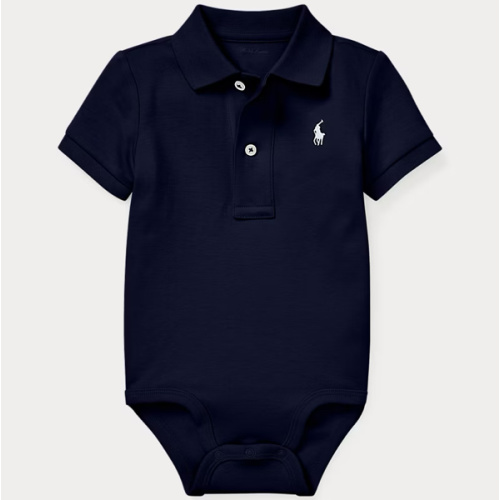 Soft Cotton Polo Bodysuit | Ralph Lauren
