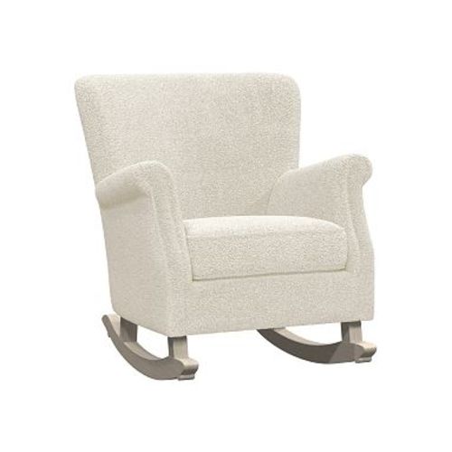 Minna Rocking Chair Teddy Faux Fur Ivory