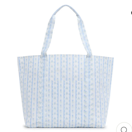 Jumbo Tote - Ribbon Floral Blue