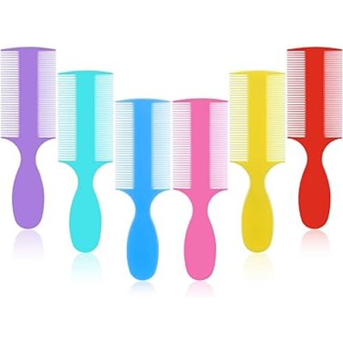 6 Pcs Baby Double Sided Fine Teeth Comb Dandruff and Lice Pet Flea Comb for Newborn Babies Adults Pets Baby Shower Gifts