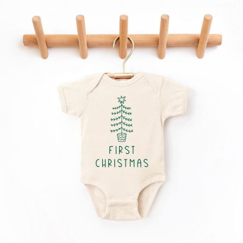 The Juniper Shop First Christmas Tree Baby Bodysuit