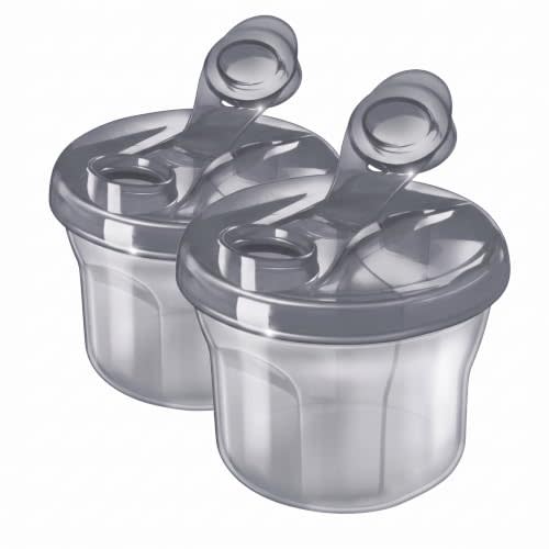 Philips AVENT Powder Formula Dispenser and Snack Cup for Unisex Baby,Grey,SCF135/18,(Pack of 2)