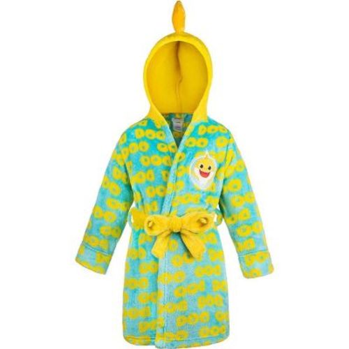 Nickelodeon Pinkfong Toddler Boys and Girls Unisex Baby Shark Plush Fleece Robe, Yellow, 3T