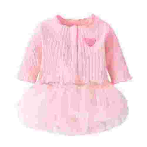 JDEFEG Cute Baby Clothes Babys Girls Boys Knit Ribbed Solid Spring Winter Long Sleeve Cardigan Romper Dress Hat Clothes Set Girl 3 6 Month Outfits Cotton Pink 66