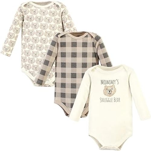 Hudson Baby unisex-baby Cotton Long-sleeve Bodysuits