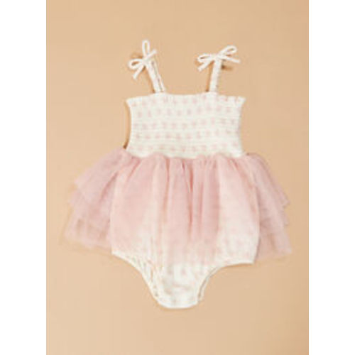 Annie Mini Bows Tutu Bodysuit Dress in Pink | Tullabee