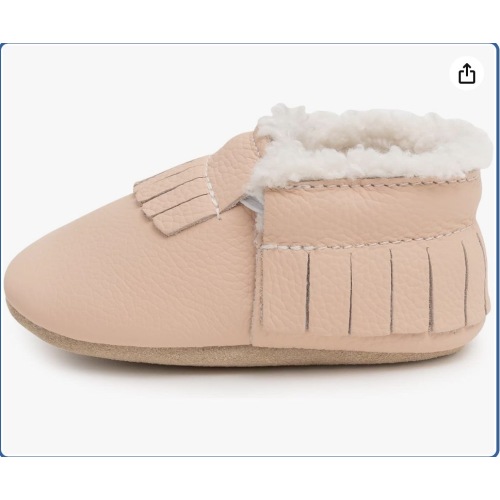 Bird Rock Baby Sherpa Moccasins. Size 5.5 Infant