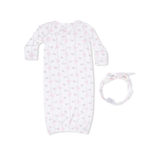 Kimono Gown & Knot Headband, Dainty Buds and Bows