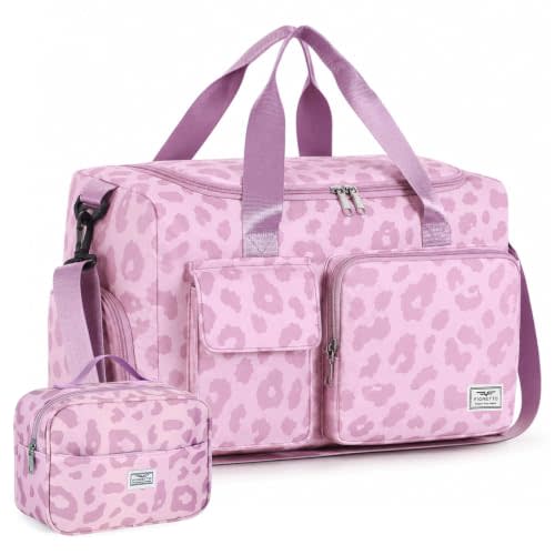 FIORETTO Women's Gym Duffle Bag with Shoes Compartment, 30L Capacity, Ideal for Travel, Gym, Sports, Duffel, Weekender