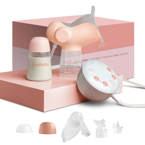 Annabella Electric Breast Pump - Simulates Baby’s Tongue with Adjustable Shield (18-24mm), FSA/HSA Eligible