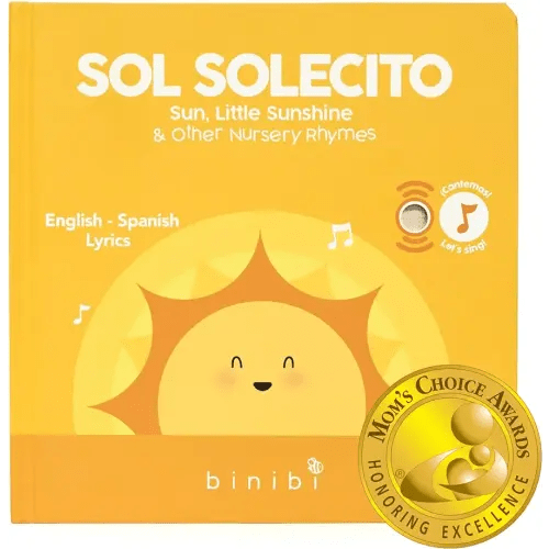 Libro musical español para niños pequeños Sol Solecito y otras canciones infantiles | Aprendizaje de español para niños | Libro infantil bilingüe | Libro de sonido | Libro en español para bebés