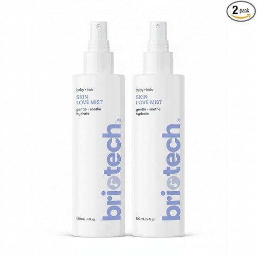 Briotech Baby Skin Love Spray | Gentle Hypochlorous Acid Mist for Soothing, Calming & Cleansing Delicate Skin | Pediatrician-Approved, Added Fragrance-Free | 4 oz (2 Pack)