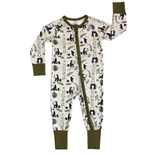 Panda Bamboo Convertible Baby Pajamas