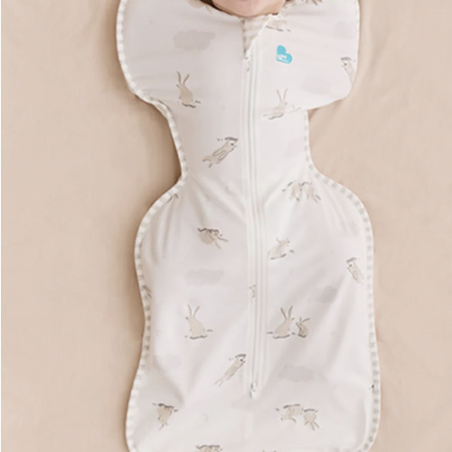 Swaddle Up™ 1.0 TOG Cotton White Cloud Bunnies