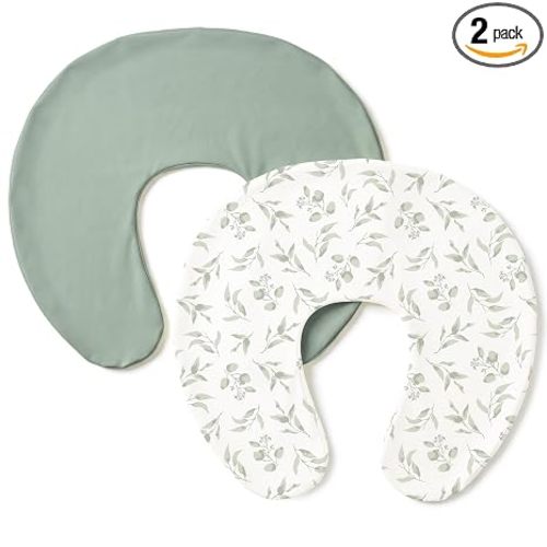 Nursing Pillow Covers, (Green, Green Leaves)