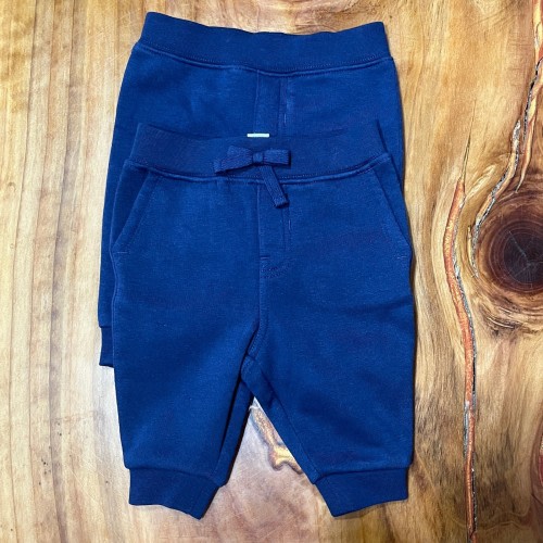 NEW Ralph Lauren Baby Pants 3M Navy Blue Sweat Lot of 2 Twins F3-22